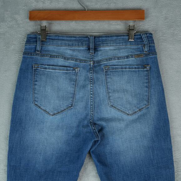 Kancan Jeans Womens 13/30 Ankle Cropped Distressed High Rise Raw Hem Stretch - Picture 4 of 10